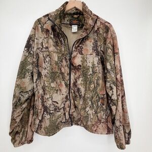 Yukon Gear XL Natural Gear Camo Fleece Jacket Full Zip Hunting Outdoors